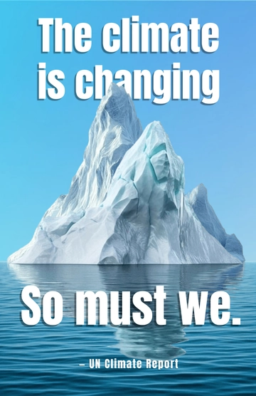 Free Modern Climate Change Quotes Poster to Edit Online