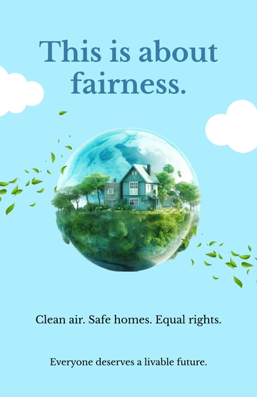 Free Editable Climate Change Justice Poster Template to Edit Online