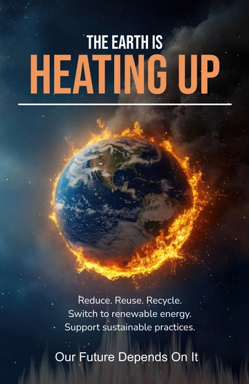 Free Aesthetic Climate Change is Real Poster Template to Edit Online
