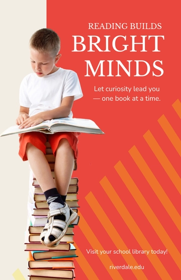 Free School Reading Poster Template to Edit Online