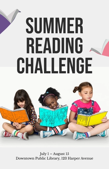Free Summer Reading Poster Template to Edit Online