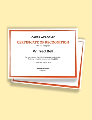 Painting Training Certificate Template