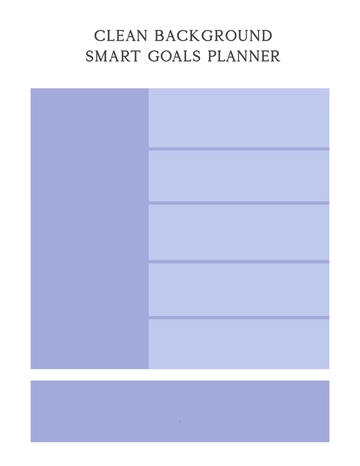 Free Clean Background SMART Goals Planner Template to Edit Online