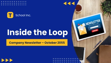 Free Newsletter Presentation Template to Edit Online
