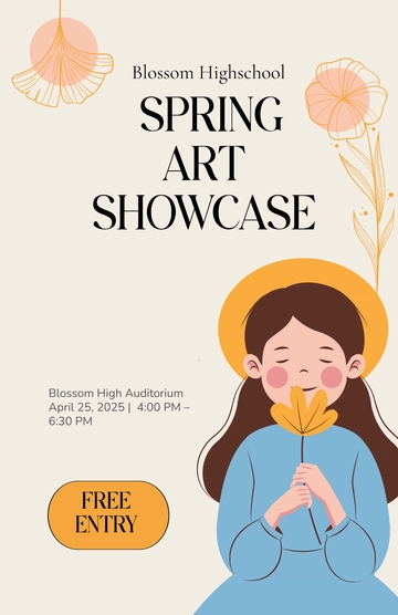 Free Aesthetic School Event Poster Template to Edit Online