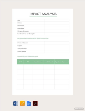 Impact Analysis Template