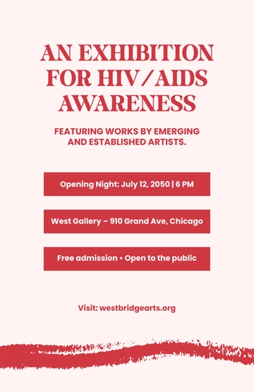 Free Professional HIV AIDS Art Poster Template to Edit Online