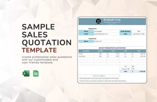 Sample Sales Quotation Template