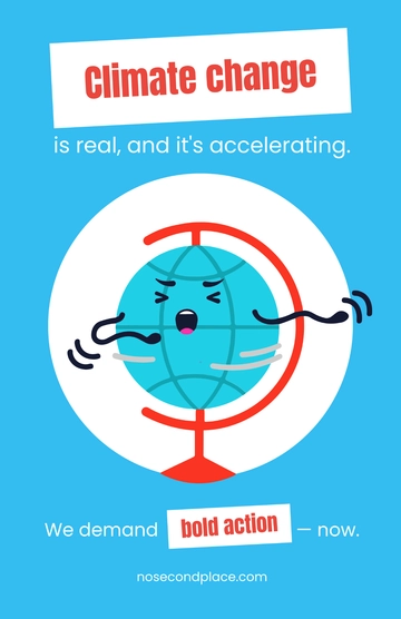 Free Professional Climate Protest Poster to Edit Online