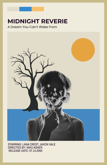Free Movie Aesthetic Printable Poster Template to Edit Online