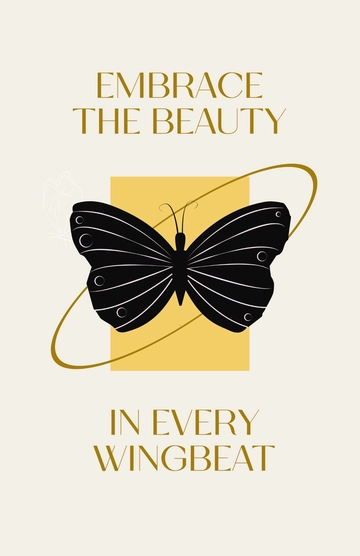Free Butterfly Aesthetic Poster Template to Edit Online
