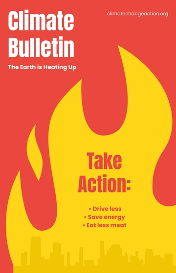 Free Climate Change Info Bulletin Poster to Edit Online
