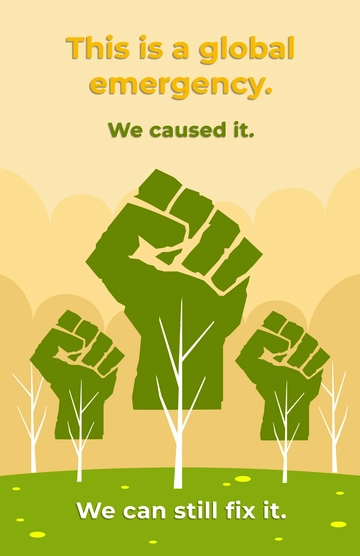 Free Climate Change Crisis Poster to Edit Online