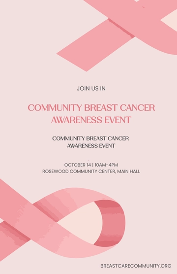 Free Breast Cancer Awareness Community Poster Template to Edit Online
