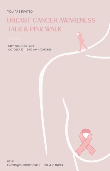 Free Minimalist Breast Cancer Awareness Poster Design Template to Edit Online
