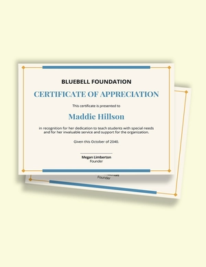 Volunteer teaching certificate sample template