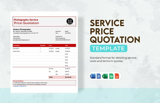 Service Price Quotation Template