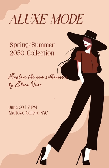 Free Professional Aesthetic Fashion Poster Template to Edit Online