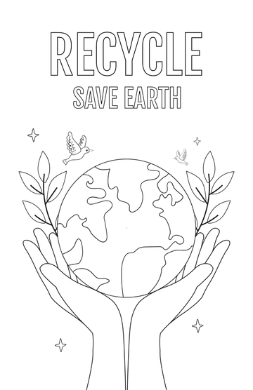 Free Recycle Drawing Poster Template to Edit Online