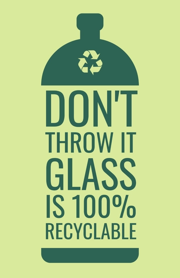 Free Glass Recycle Simple Poster Template to Edit Online Free Glass Recycle Simple Poster Template to Edit Online