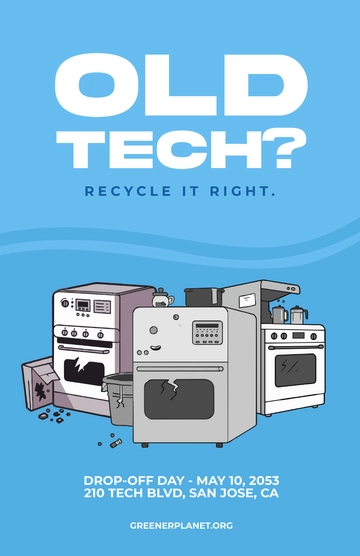 Free E-Waste Recycling Poster Template to Edit Online Free E-Waste Recycling Poster Template to Edit Online