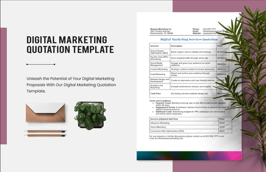 Digital Marketing Quotation Template