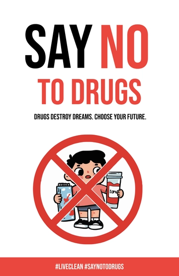 Free Drug Free Classroom Poster Template to Edit Online