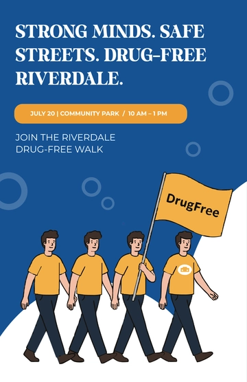 Free Drug Free Community Poster Template to Edit Online