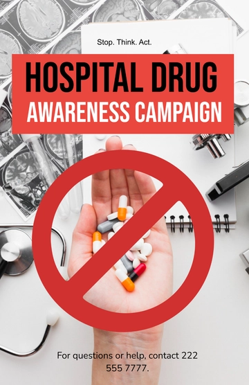Free Hospital Drug Awareness Poster Template to Edit Online