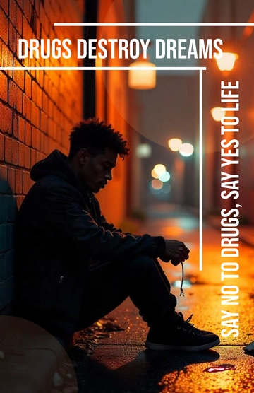 Free Drug Awareness Poster for School Project Template to Edit Online