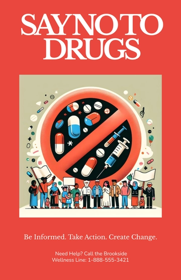 Free Community Drug Awareness Poster Template to Edit Online