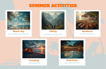 Free Summer Activities Template to Edit Online