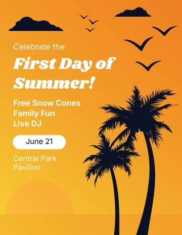 Free First Day of Summer Flyer Template to Edit Online