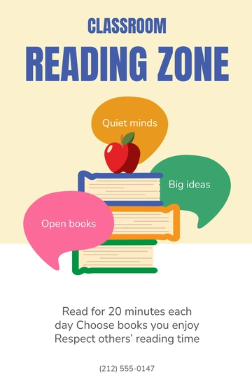 Free Classroom Reading Poster to Edit Online