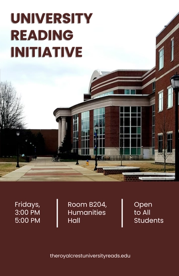 Free University Reading Poster to Edit Online