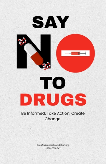 Free Community Drug Awareness Poster Template to Edit Online