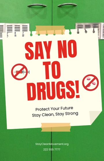 Free Drug Awareness Poster for Highschool Students Template to Edit Online