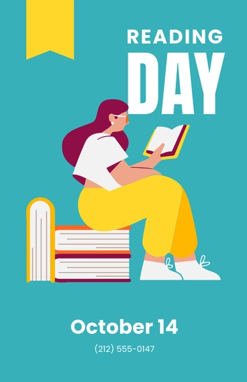 Free Aesthetic Reading Day Poster to Edit Online