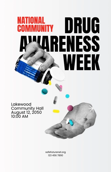 Free National Community Drug Awareness Poster Template to Edit Online