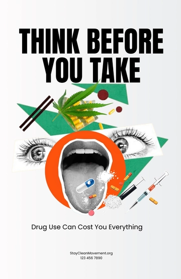 Free Drug Dangers Awareness Poster Template to Edit Online