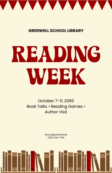 Free Reading Week Poster Template to Edit Online
