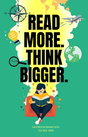 Free Modern Reading Slogan Poster Template to Edit Online
