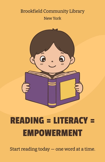 Free Reading Literacy Poster Template to Edit Online
