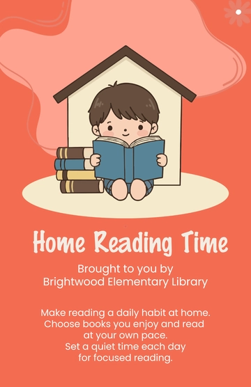 Free Home Reading Poster Template to Edit Online