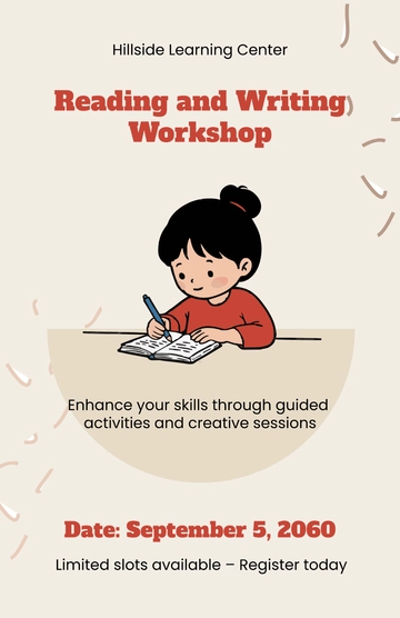 Free Reading and Writing Poster Template to Edit Online