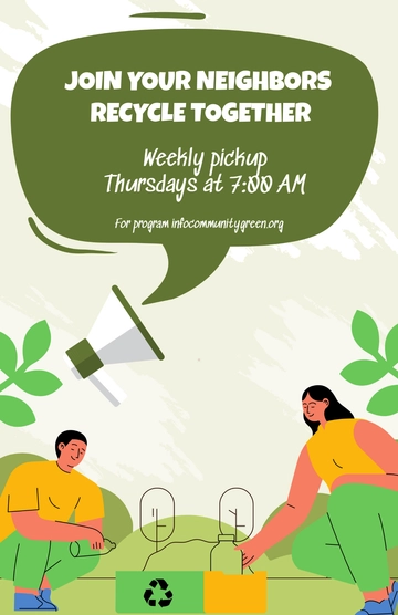 Free Community Recycle Program Poster Template to Edit Online Free Community Recycle Program Poster Template to Edit Online