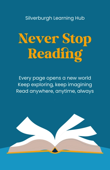 Free Never Stop Reading Poster Template to Edit Online