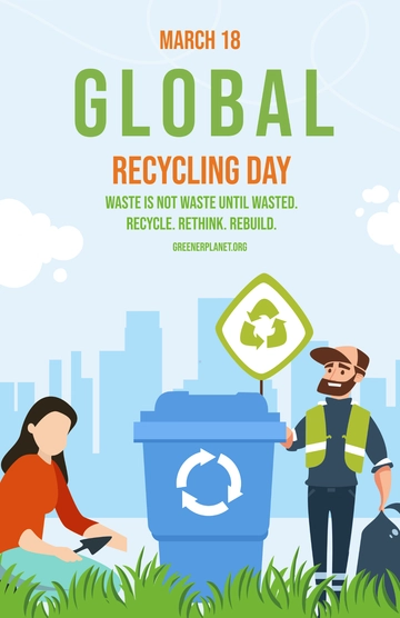 Free Global Recycle Day Poster Template to Edit Online Free Global Recycle Day Poster Template to Edit Online