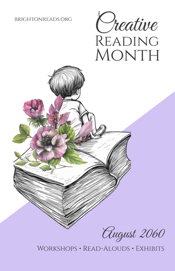 Free Creative Reading Month Poster to Edit Online
