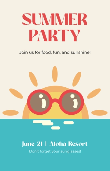 Free Summer Party Template to Edit Online